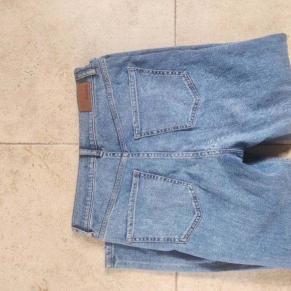 Express Women's Distressed Mom Jeans - Blue - Picture 4 of 4